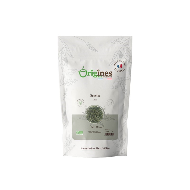 Sencha - thé vert bio de chine - sachet 100g
