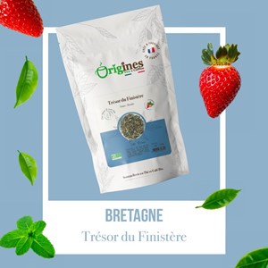 Thé blanc et vert bio trésor du finistère - sachet 80g