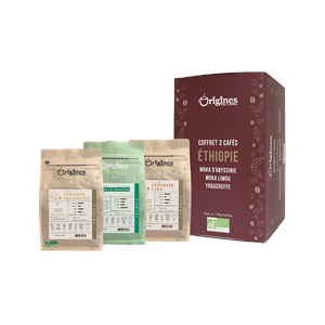 Coffret café en grains bio d'ethiopie - 750g (3x250g)