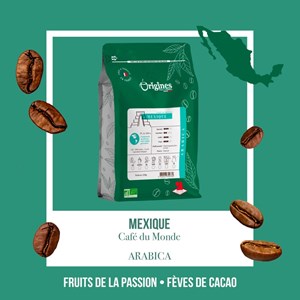 Café bio mexique chiapas - pur arabica - grain 250g