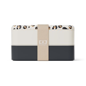 Lunch box rectangle 2x500ml leopard