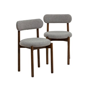 Chaise en hêtre et tissu (lot de 2)