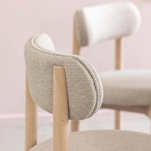Chaise en hêtre et tissu (lot de 2)