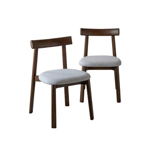 Chaise en bois de frêne foncé