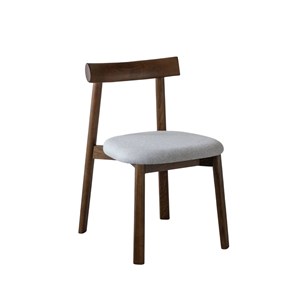 Chaise en bois de frêne foncé