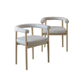 Chaise en bois d'orme et tissu