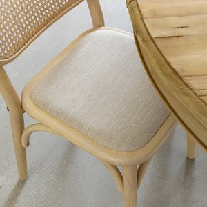 Chaise orme clair et cannage (lot de 2)