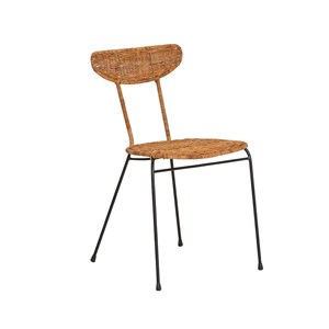 Chaise en rotin et en métal (lot de 2)