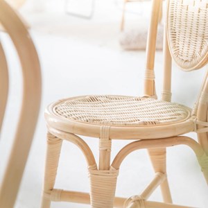 Chaise en rotin bistrot nohan (lot de 2)