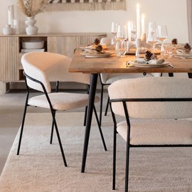 Chaises tissu bouclette kanoa