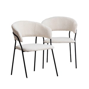 Chaises tissu bouclette kanoa