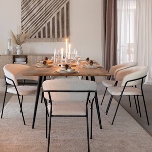 Chaises tissu bouclette kanoa