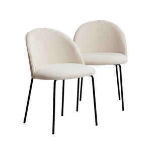 Chaise en tissu bouclette