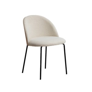 Chaise en tissu bouclette