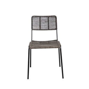 Chaise en métal et jute