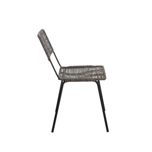 Chaise en métal et jute