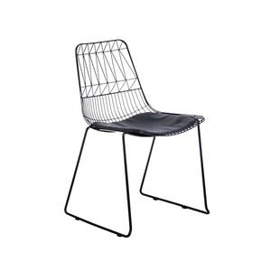 Chaise design en métal noir (lot de 2)