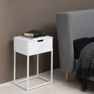 Slumber, table de chevet blanc tiroir
