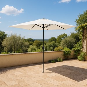 Come parasol droit rond 2,5 x 2,5 m écru