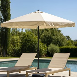 Palerme parasol ecru carré 2,95 x 2,95 m