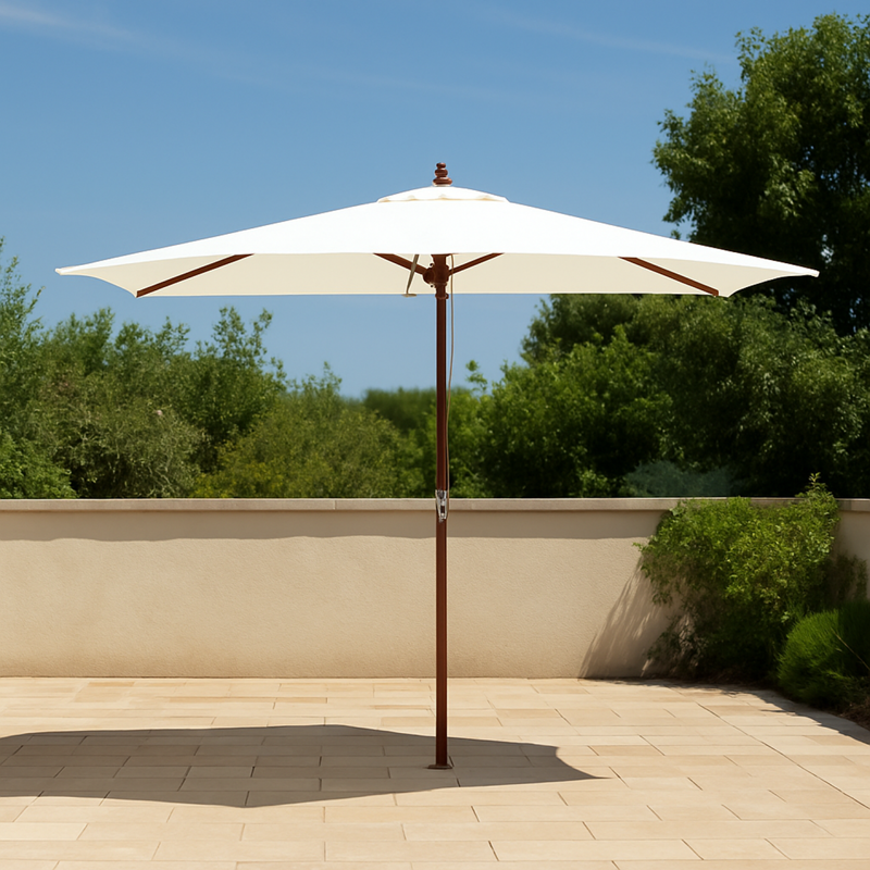 Pise parasol ecru rectangle 2,97 x 1,91 m