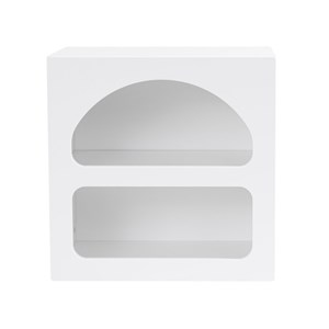 Amal table de chevet avec niches blanc