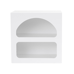 Amal table de chevet avec niches blanc