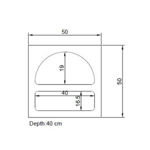 Amal table de chevet avec niches blanc