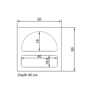 Amal table de chevet avec niches blanc
