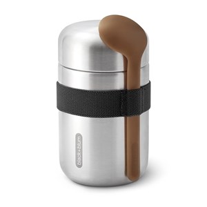 Food flask isotherme-noir-400ml-anti-fuite-6h chaud  8h froid-avec cuillère Noir