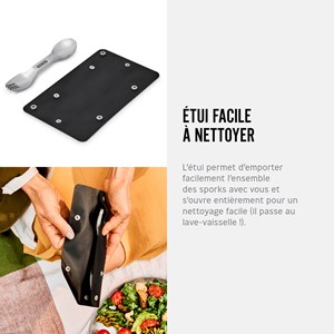 Set de 4 sprok en acier inox-haute qualité Argenté