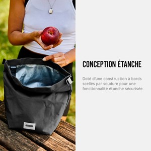 Lunch bag isotherme- noir-6,7l-étanche-eco-responsable Noir