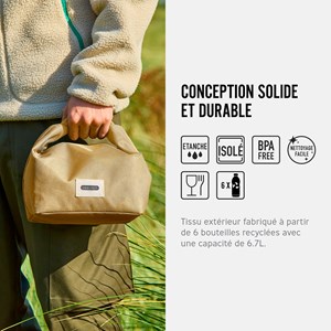 Lunch bag isotherme-beige-6,7l-étanche-eco-responsable Beige