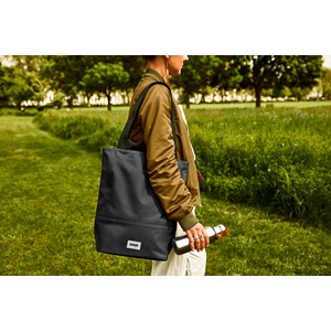 Tote bag isotherme-noir-16l-zippé-compartiment séparés Noir