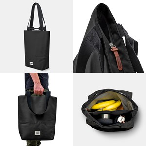Tote bag isotherme-noir-16l-zippé-compartiment séparés Noir