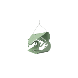 La maison des oiseaux - abri et mangeoire design en métal à suspendre