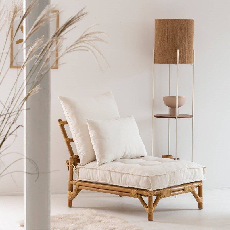 Fauteuil futon en rotin 1 place elisa