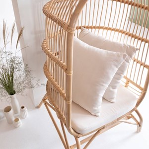 Fauteuil confort haut en rotin rattan