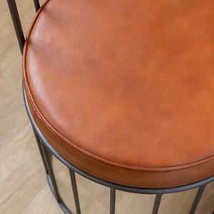 Fauteuil en cuir et métal