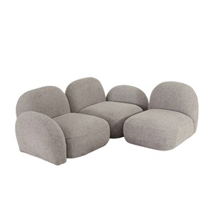 Canapé 3 modules tissu bouclette