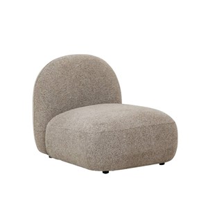 Fauteuil 1 place en tissu bouclette
