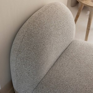 Fauteuil 1 place en tissu bouclette