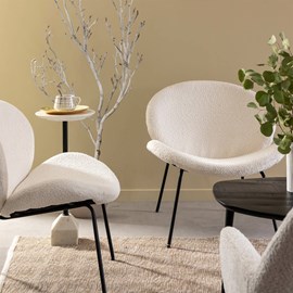 Fauteuil en tissu bouclette