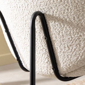 Fauteuil en tissu bouclette