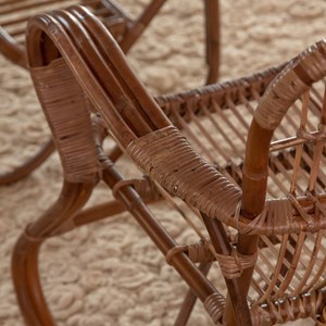 Fauteuil en rotin arrondi rattan