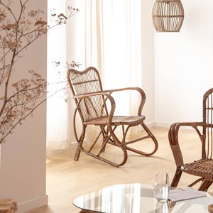 Fauteuil en rotin arrondi rattan
