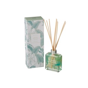 Flacon verre azur h.28cm