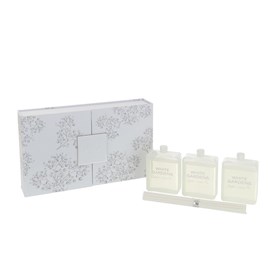 Coffret parafinne blanc h.13.5cm