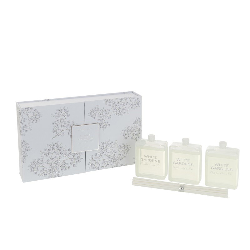 Coffret paraffine blanc h.13.5cm