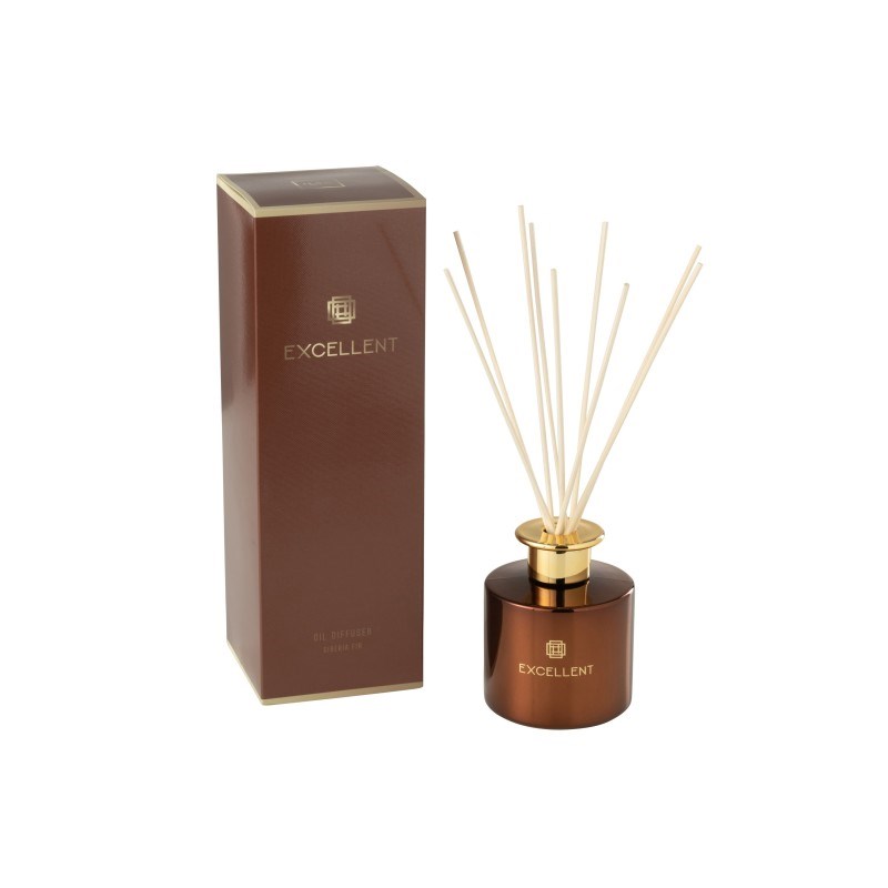 Huile verre marron h.27.2cm